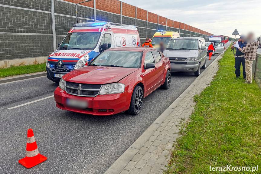 Kolizja trzech samochodów na Podkarpackiej