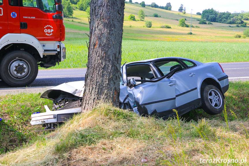 Wypadek w Sieniawie na DK28