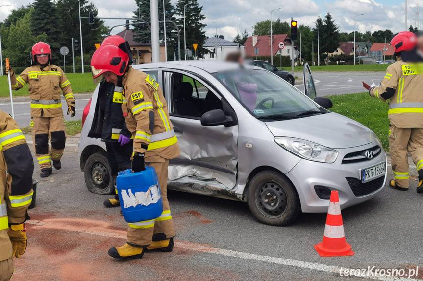 Kolizja na Bieszczadzkiej w Krośnie