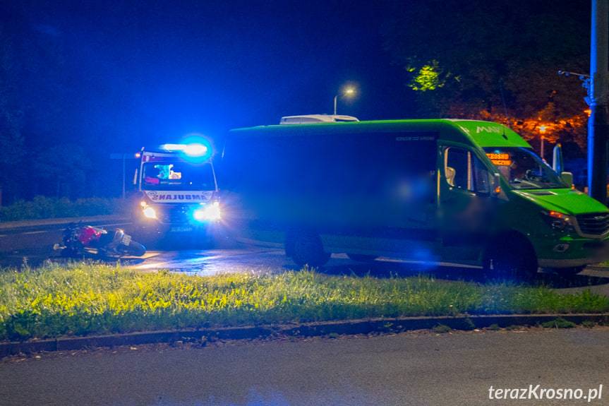 Wypadek na skrzyżowaniu Kolejowej i Krakowskiej w Krośnie