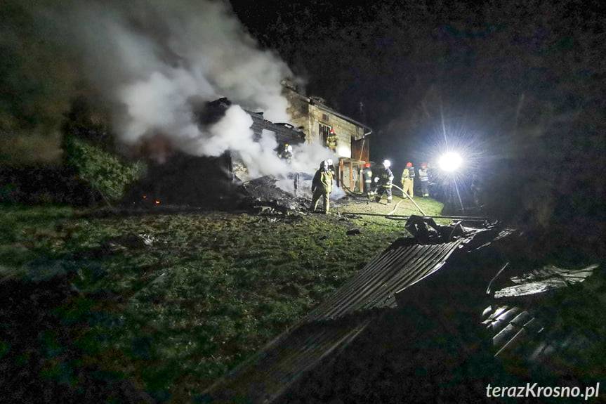 Pożar domu w Przybówce