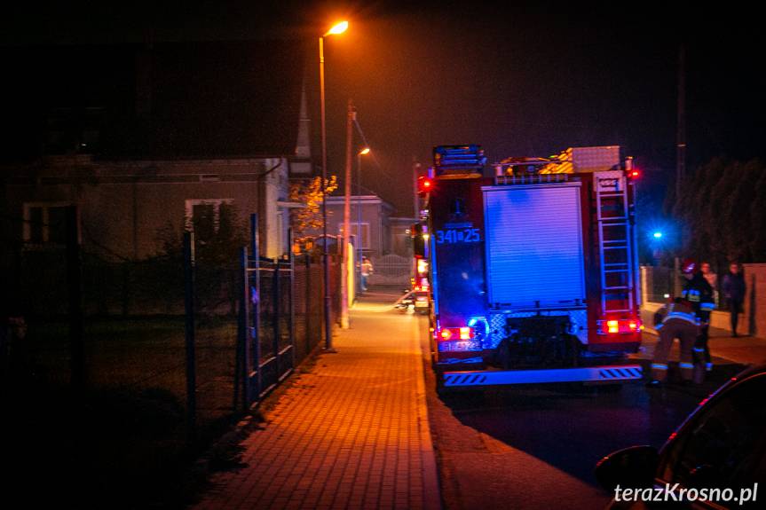 Dukla. Pożar sadzy i poddasza