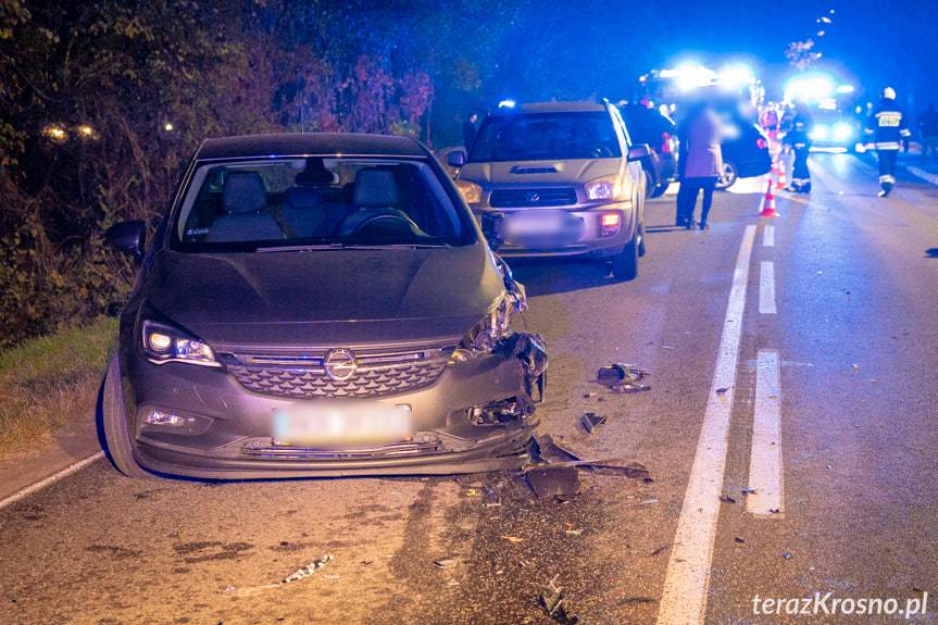 Zderzenie czterech samochodów w Przybówce