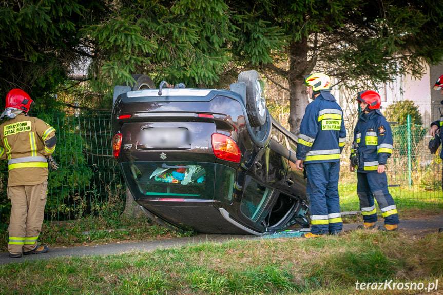 Kolizja i dachowanie w Posadzie Górnej