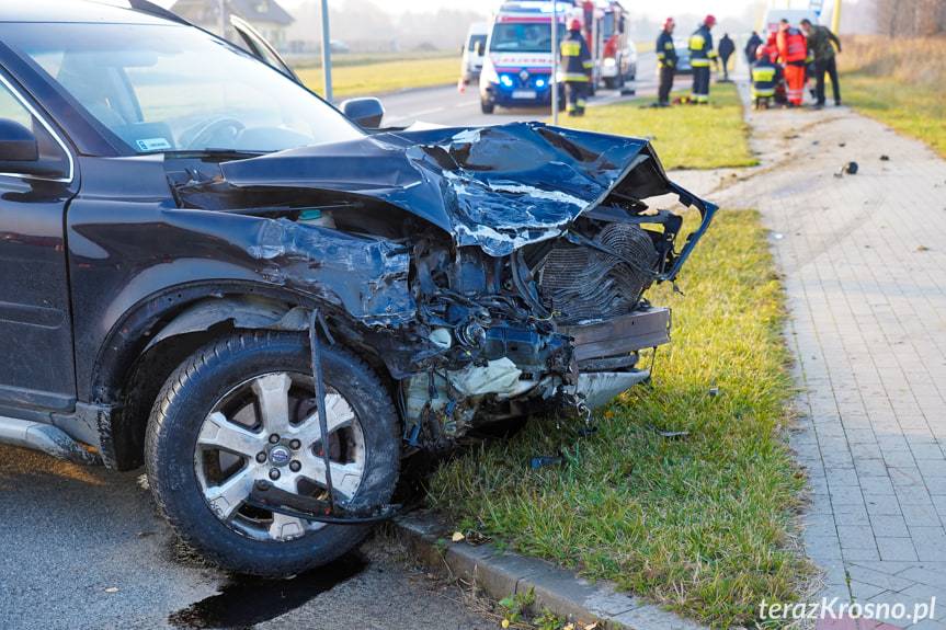 Wypadek na skrzyżowaniu Lotników i Ikara w Krośnie
