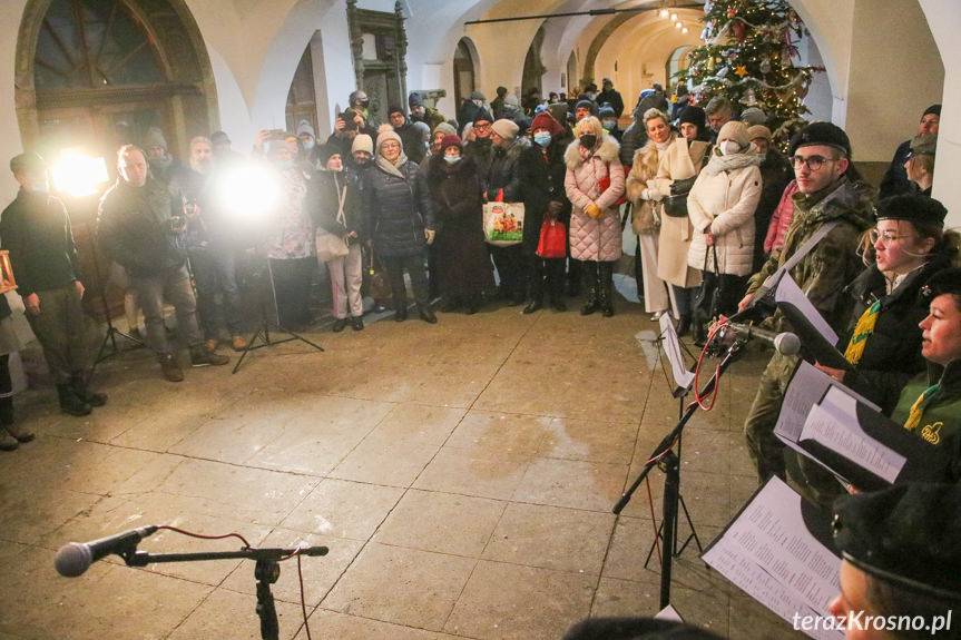 Wigilia na rynku w Krośnie