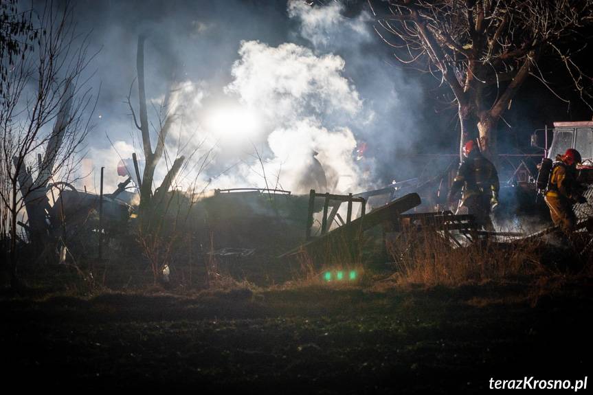 Pożar budynku w Odrzykoniu