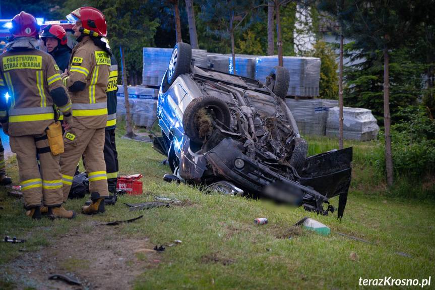 Pijany dachował w Iwoniczu