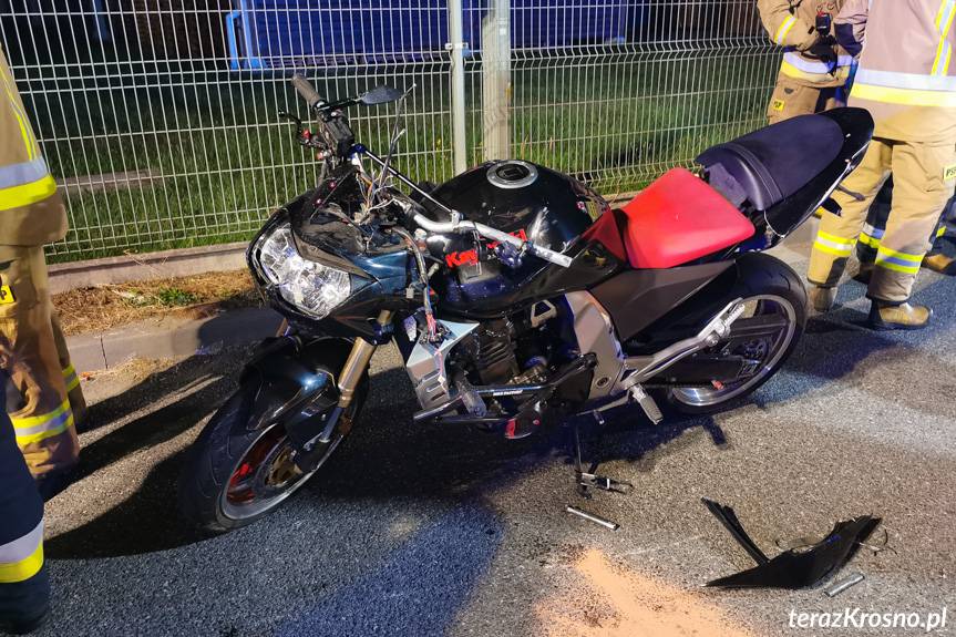 Wypadek motocyklisty w Szczepańcowej