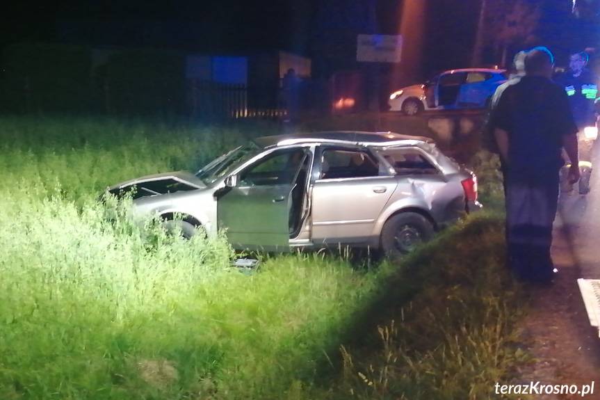 Dachowanie audi na granicy powiatów