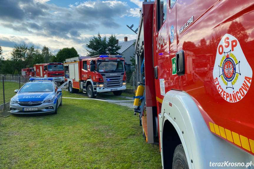 Pożar pustostanu w Bóbrce