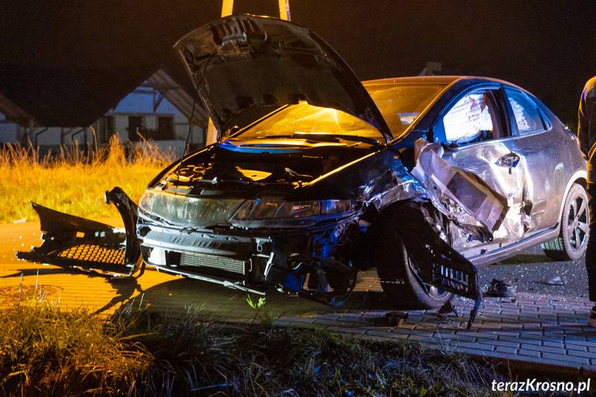 Zderzenie dwóch samochodów w Krościenku Wyżnym