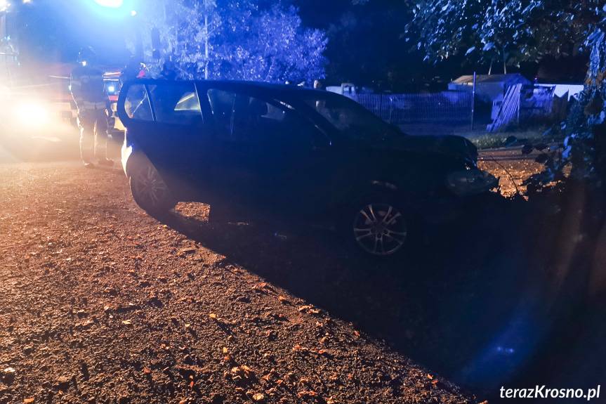 Volkswagen zatrzymał się na drzewie. Kto kierował autem?