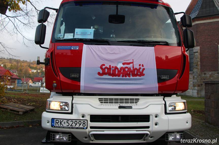 Pożar w budynku plebanii w Lubatowej