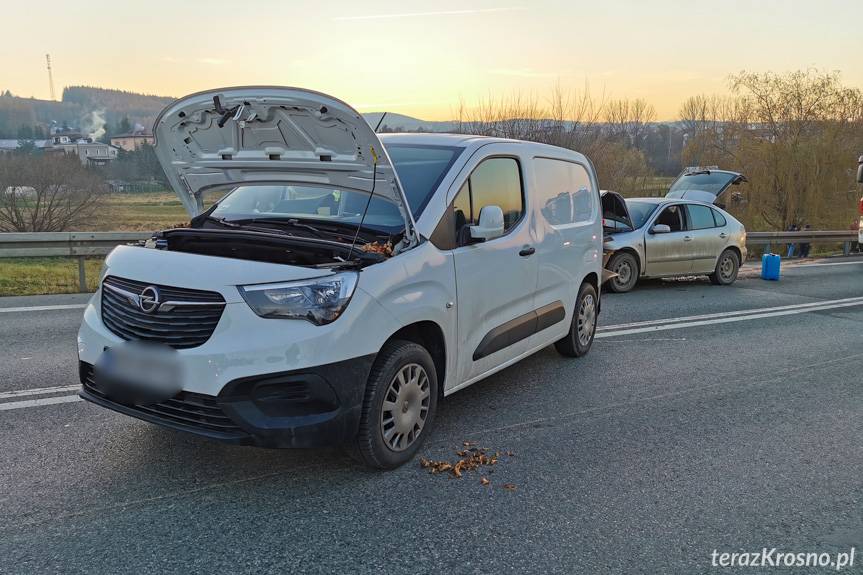 Zderzenie w Rymanowie, dwa rozbite samochody