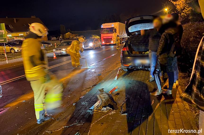 Kolizja w Pustynach, zderzenie trzech samochodów