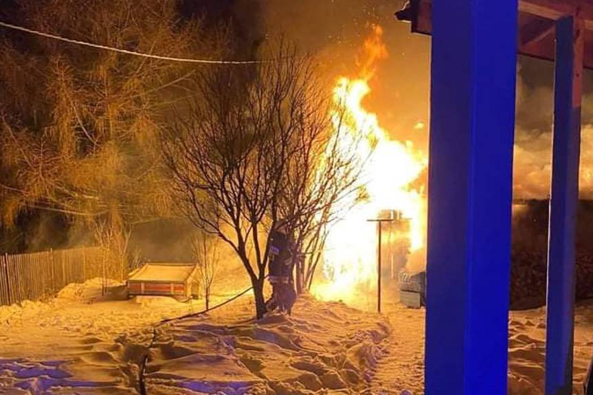 Pożar garażu w Woli Niżnej