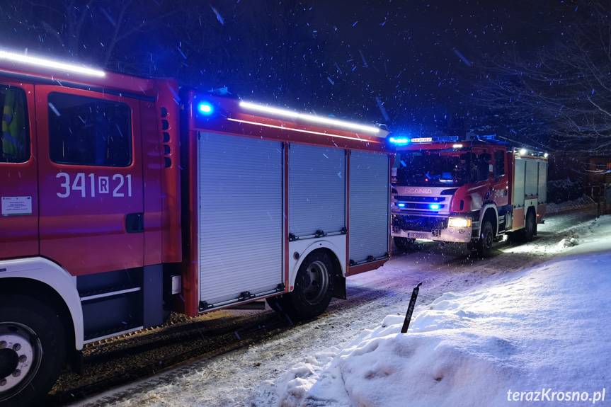 Pożar domu w Głowience przy ulicy Pogórze