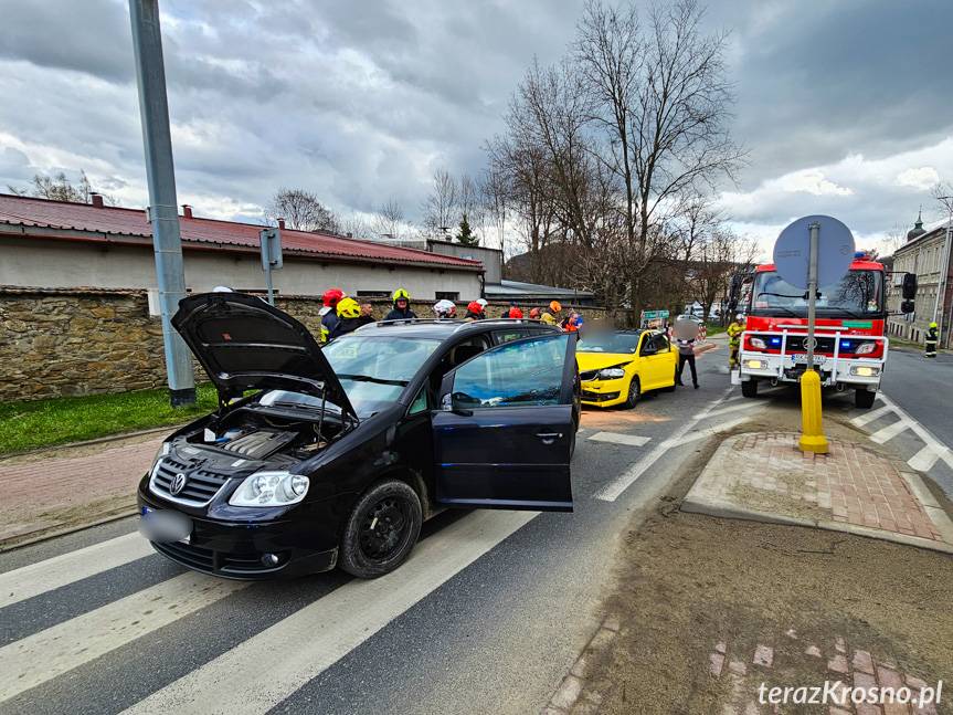Zderzenie dwóch samochodów w Dukli