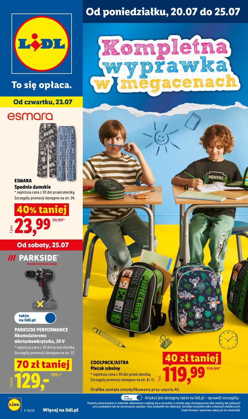 Okładka nadchodzącej gazetki promocyjnej: Lidl