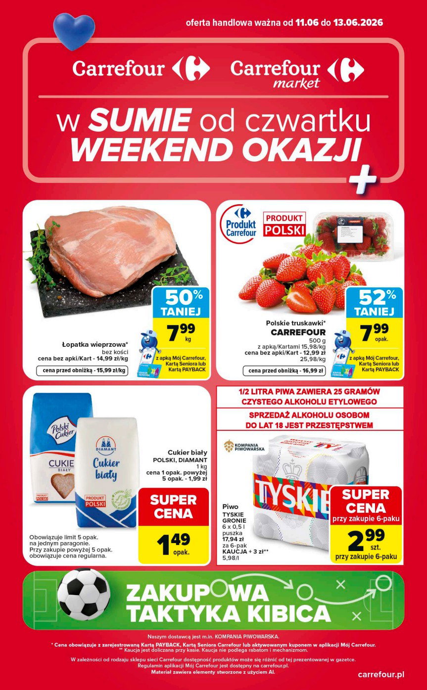 Strona 1 gazetki Carrefour z produktem Cukier
