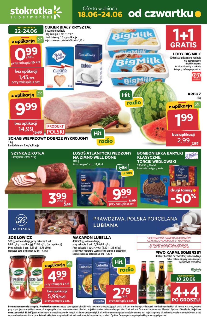 Strona 1 gazetki Stokrotka z produktem Mięso i wędliny