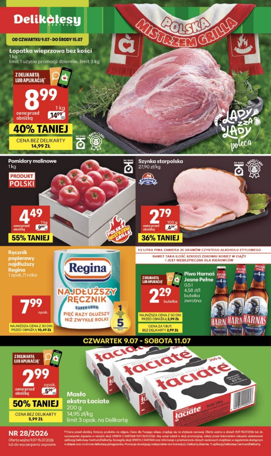 Okładka gazetki promocyjnej: Delikatesy Centrum