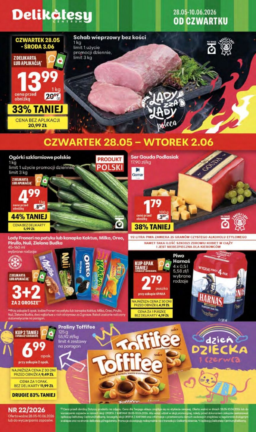 Okładka gazetki promocyjnej: Delikatesy Centrum