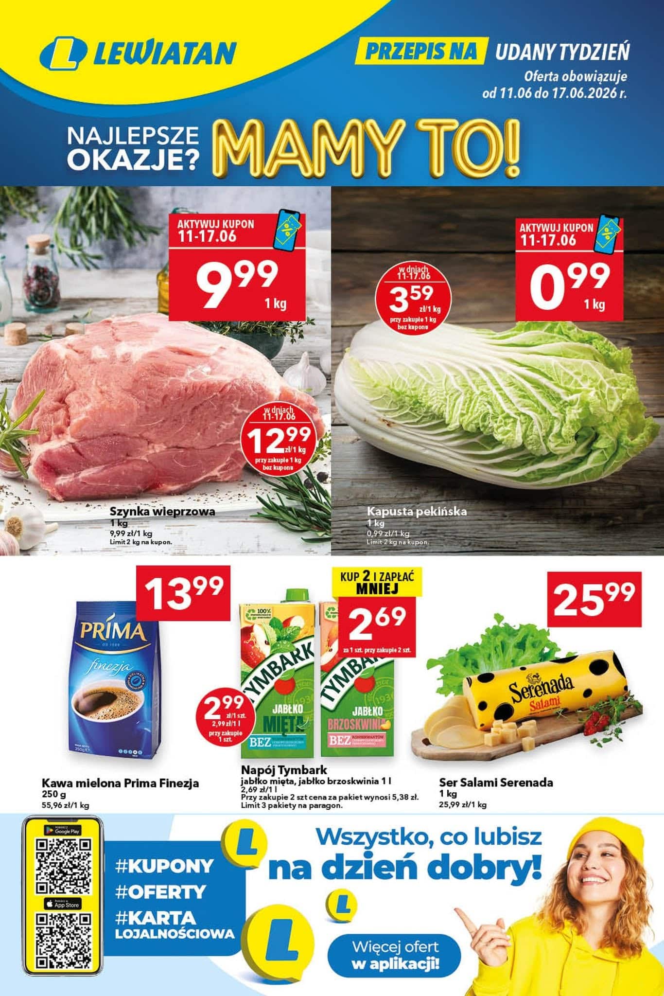 Strona 1 gazetki Lewiatan z produktem Soki, Napoje, Cola