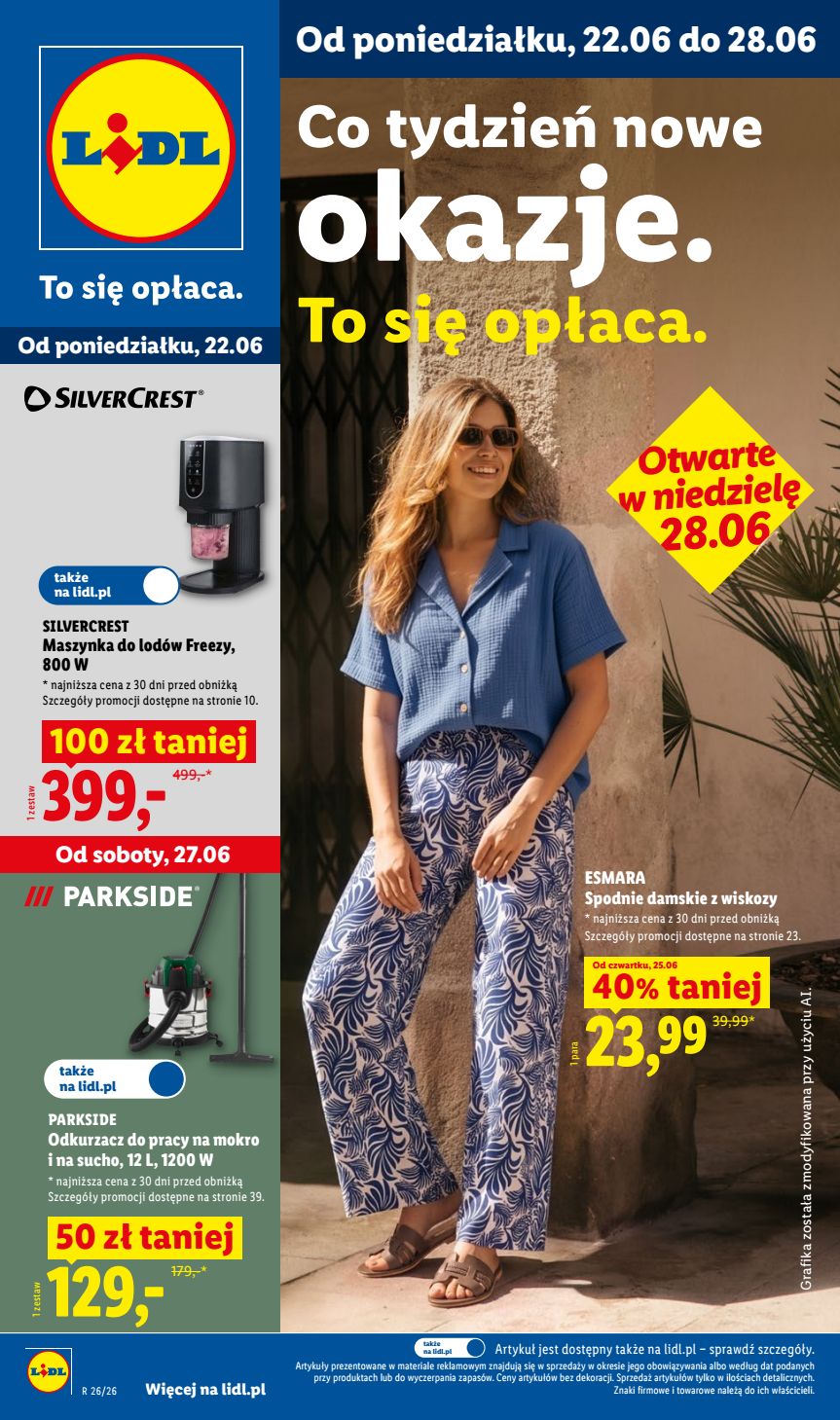 Okładka nadchodzącej gazetki promocyjnej: Lidl