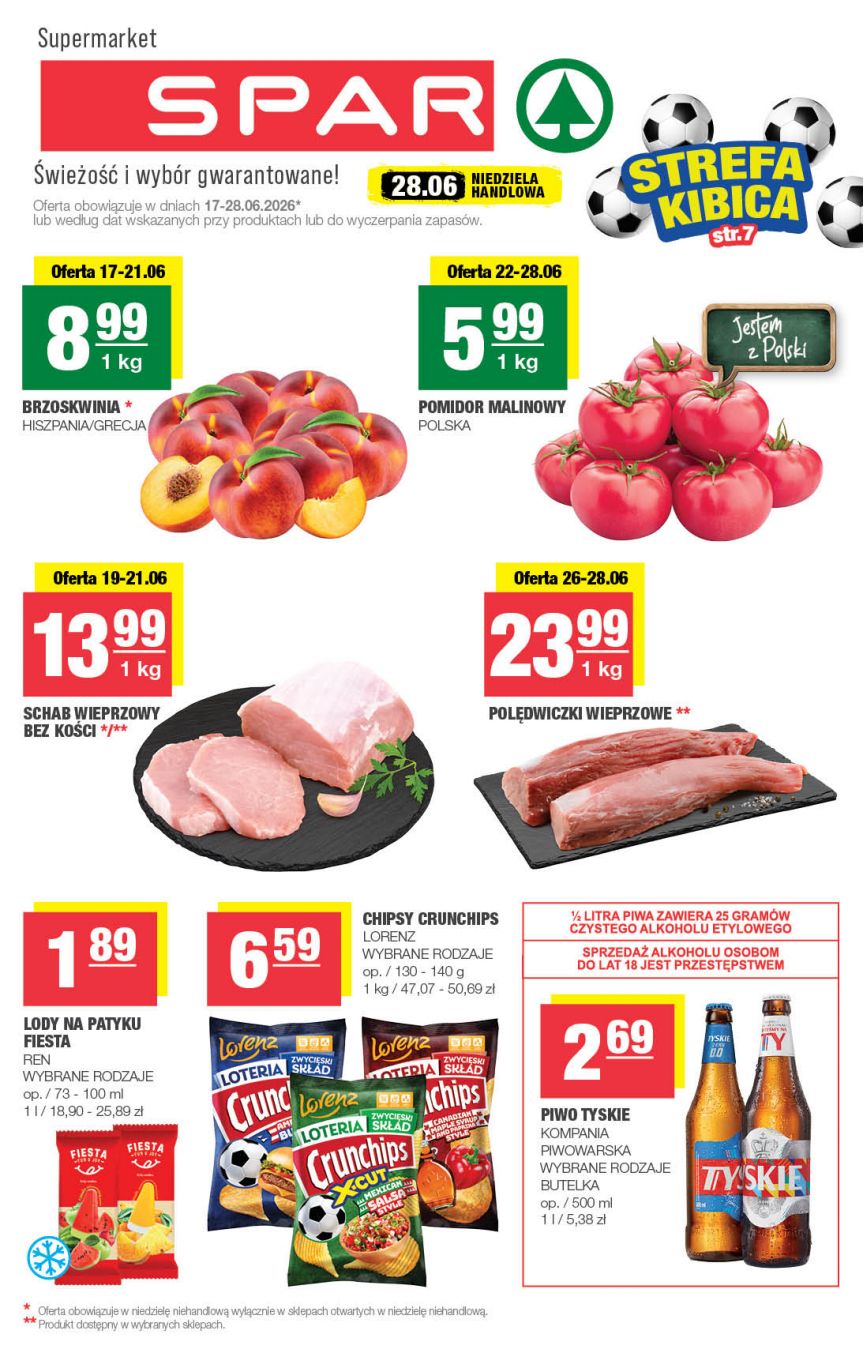 Strona 1 gazetki SPAR z produktem Mięso i wędliny