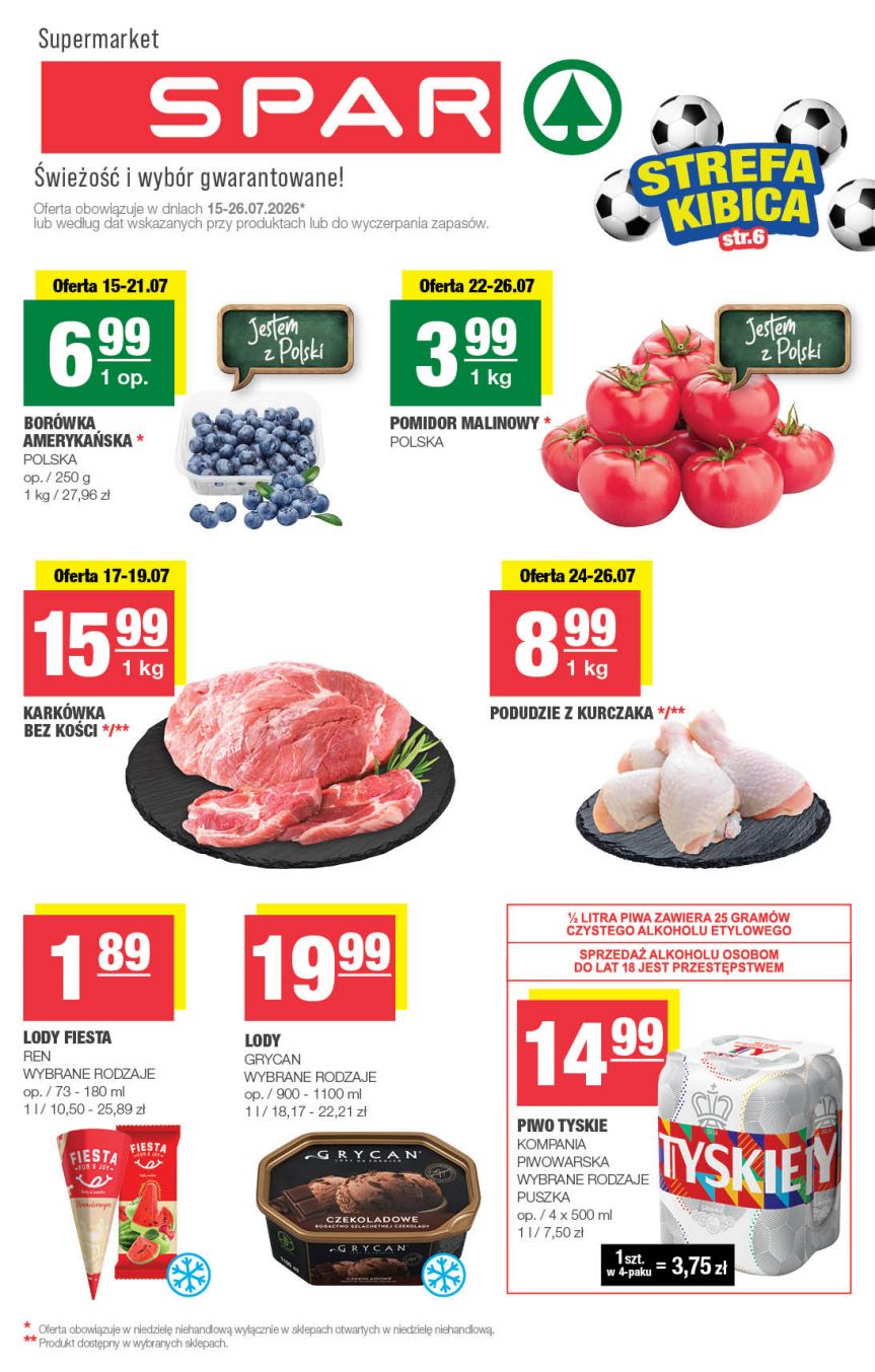 Okładka nadchodzącej gazetki promocyjnej: SPAR
