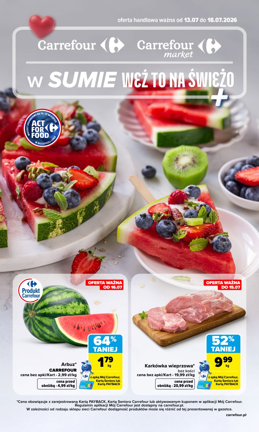 Okładka gazetki promocyjnej: Carrefour