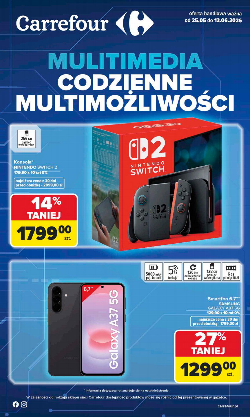 Strona 1 gazetki Carrefour z produktem RTV i AGD