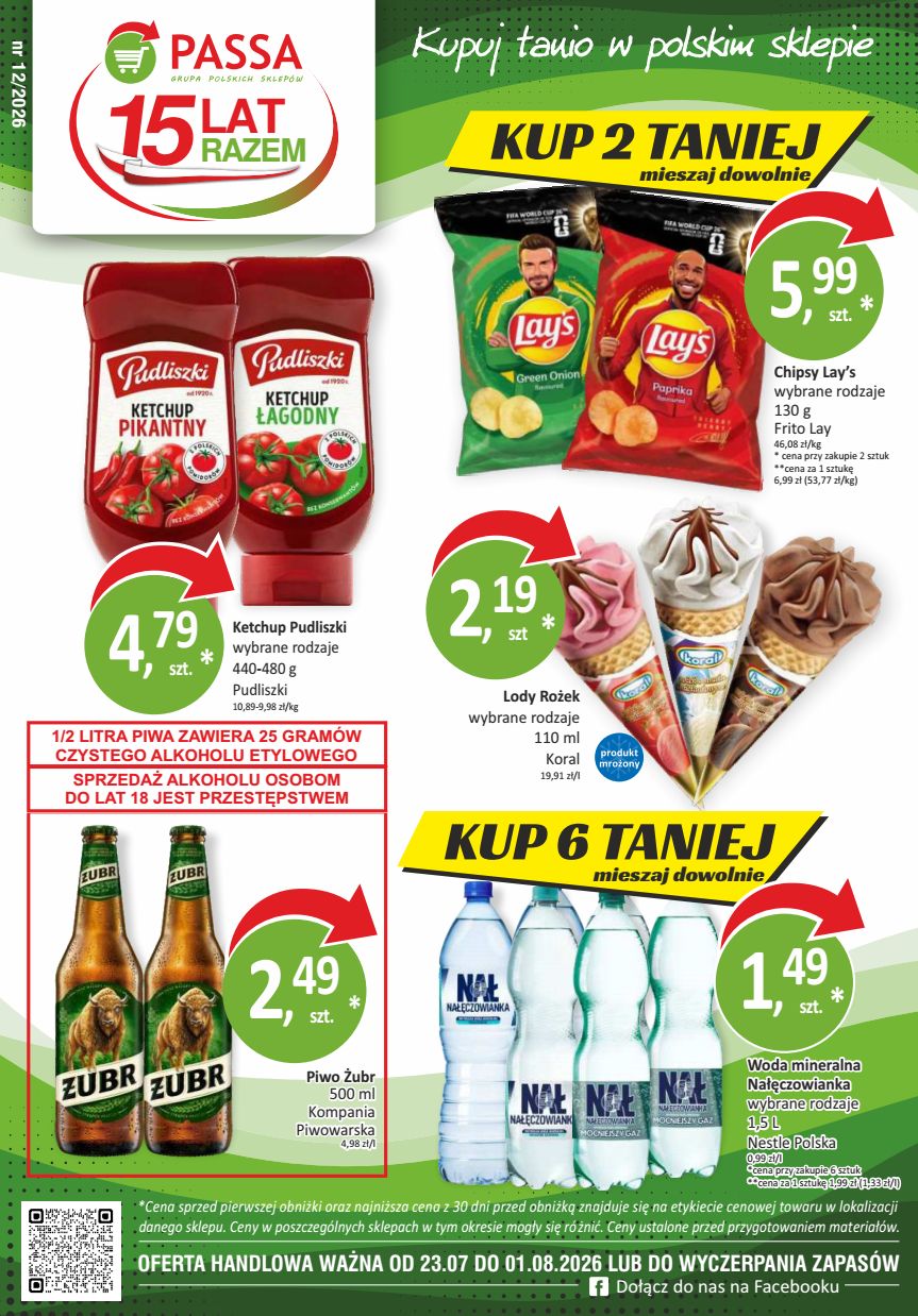 Strona 1 gazetki Sklepy S z produktem Chipsy i przekąski