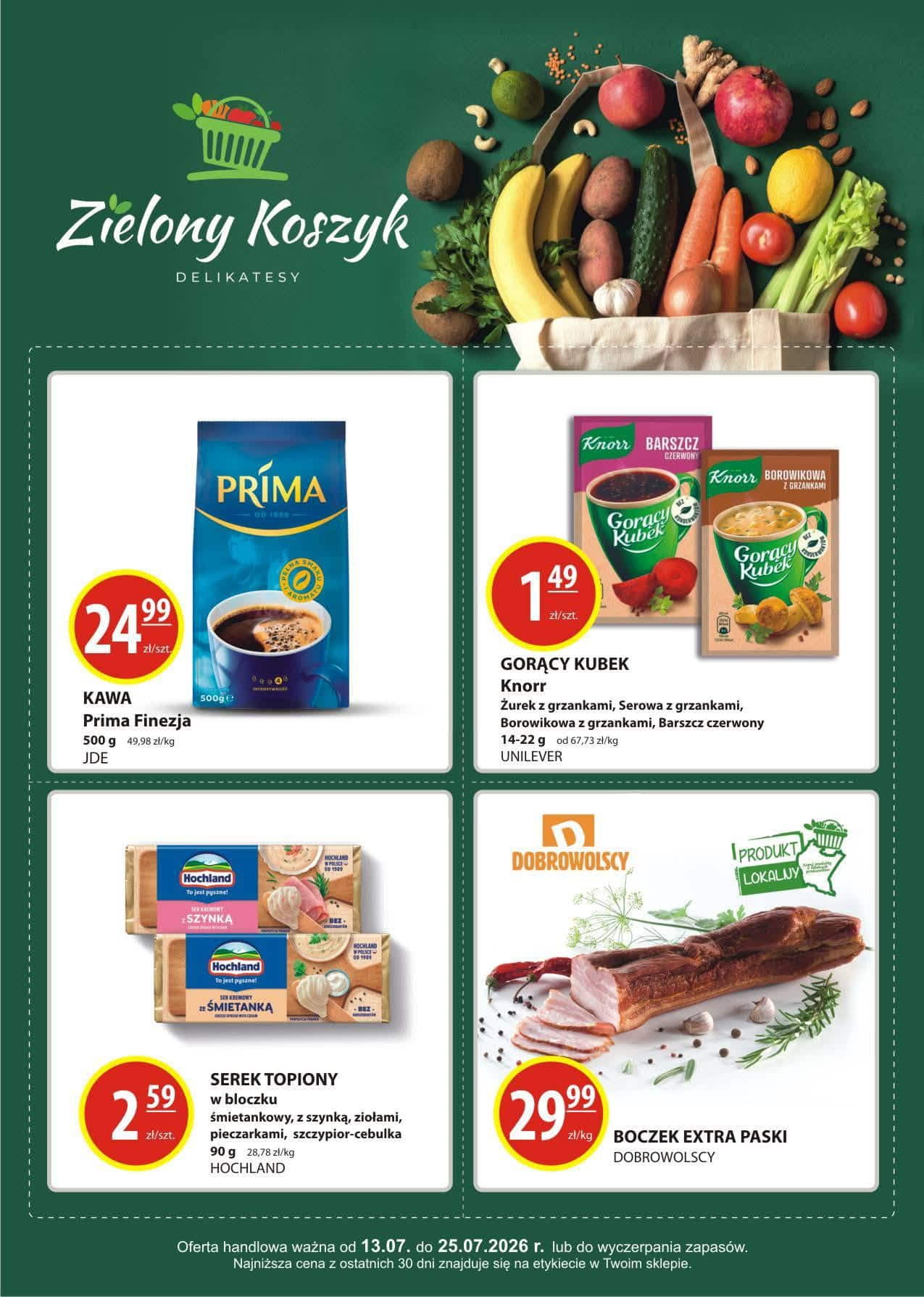 Okładka gazetki promocyjnej: Zielony Koszyk