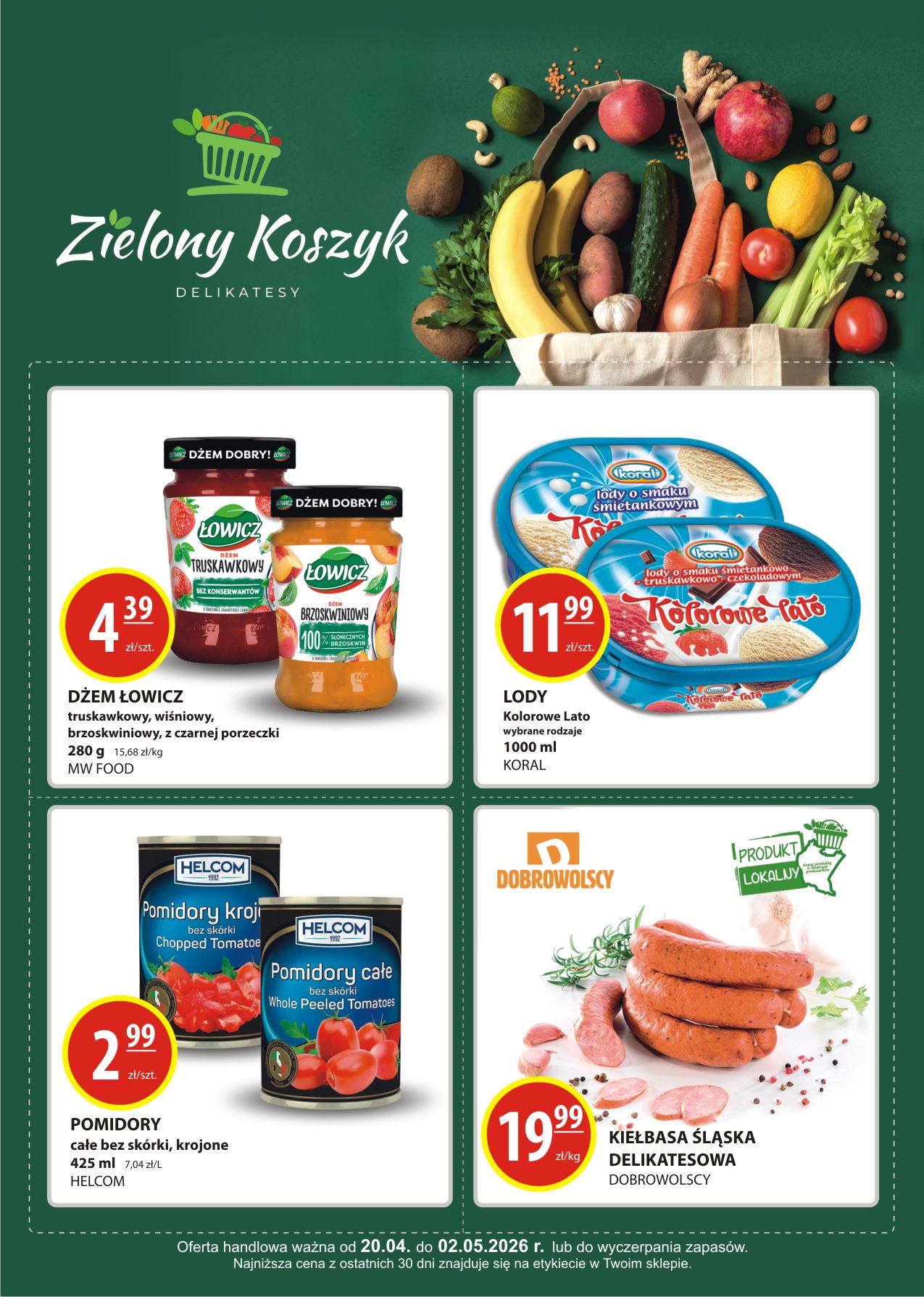 Strona 1 gazetki promocyjnej: Zielony Koszyk